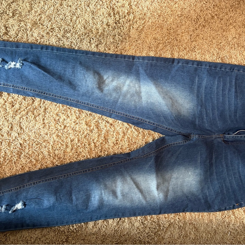 Source Unknown Distressed Blue Women's Skinny Jeans